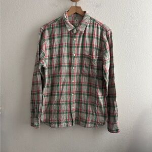 Hiorshi Kato Plaid Button Down Shirt